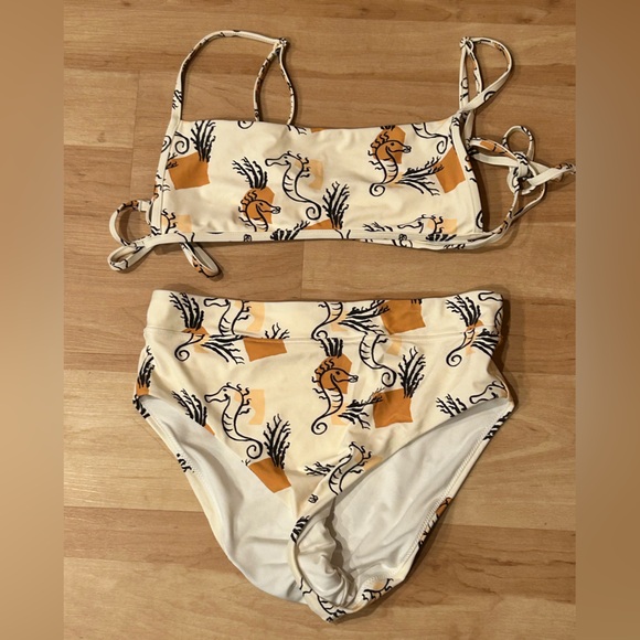 Madewell Second Wave Seahorse Bikini Sz Medium - Picture 5 of 8